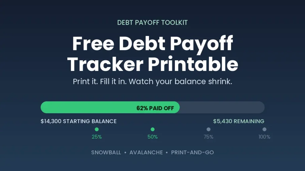 Free Debt Payoff Tracker Printable (That Actually Works)