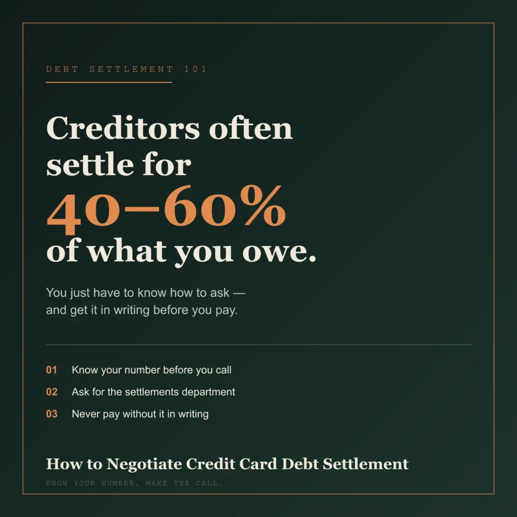 How to Negotiate Credit Card Debt Settlement