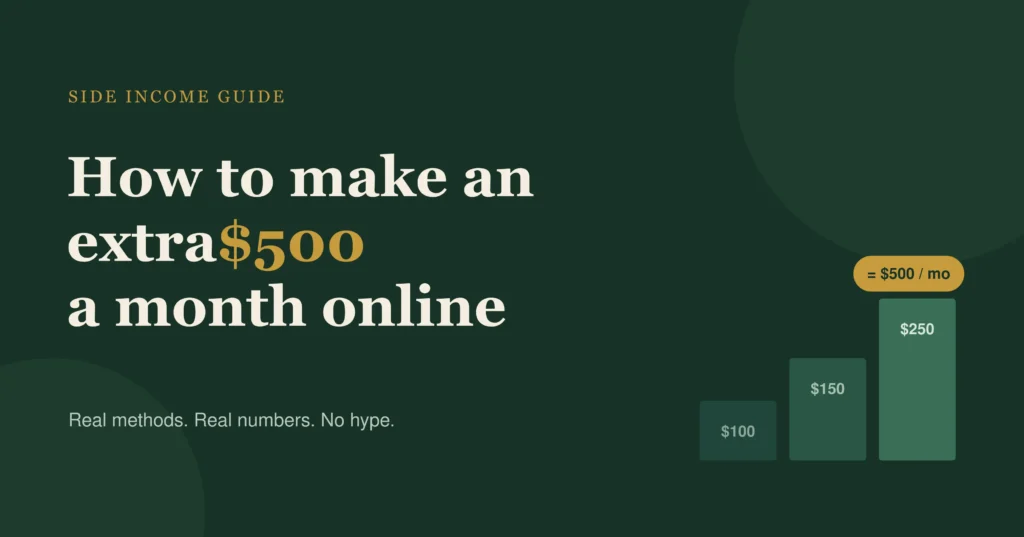 How to Make an Extra $500 a Month Online