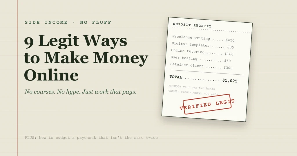 9 Legit Ways to Make Money Online (That Don't Involve Buying a Course)